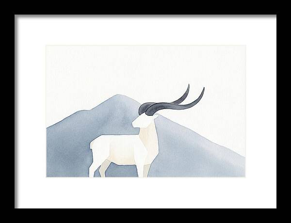 Dall Sheep In Minimalist Landscape