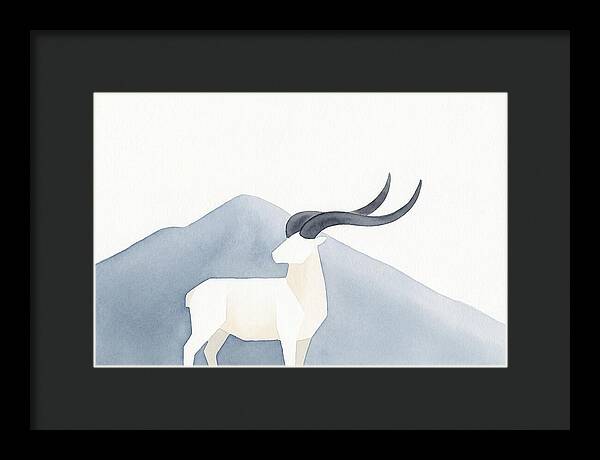 Dall Sheep In Minimalist Landscape