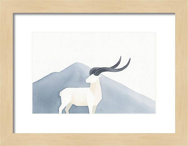 Dall Sheep In Minimalist Landscape