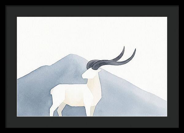 Dall Sheep In Minimalist Landscape