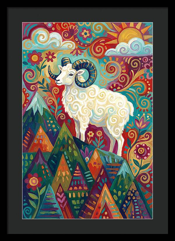 Dall Sheep In Vibrant Landscape