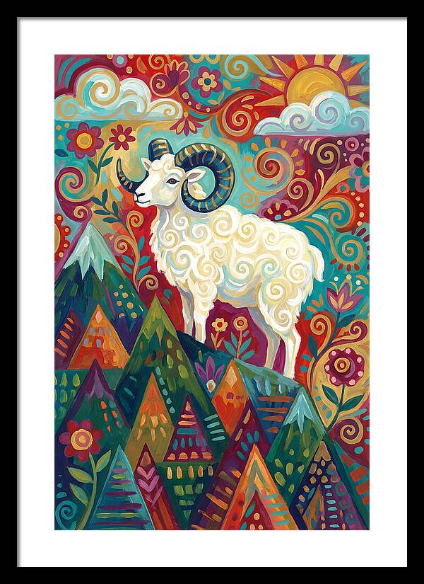 Dall Sheep In Vibrant Landscape