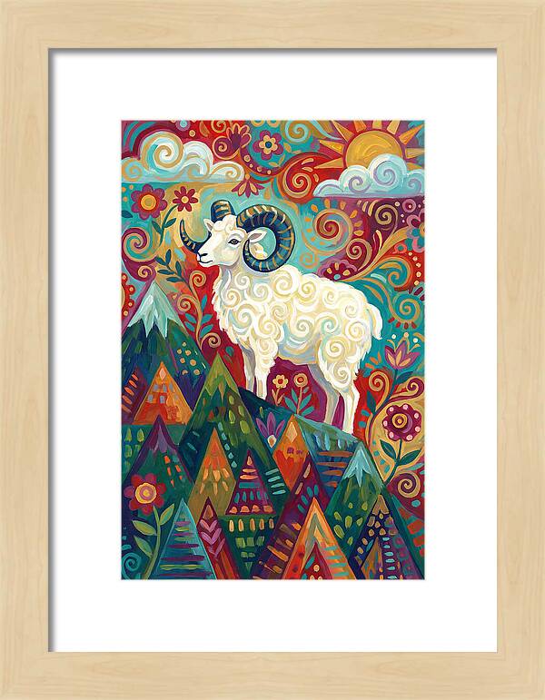 Dall Sheep In Vibrant Landscape
