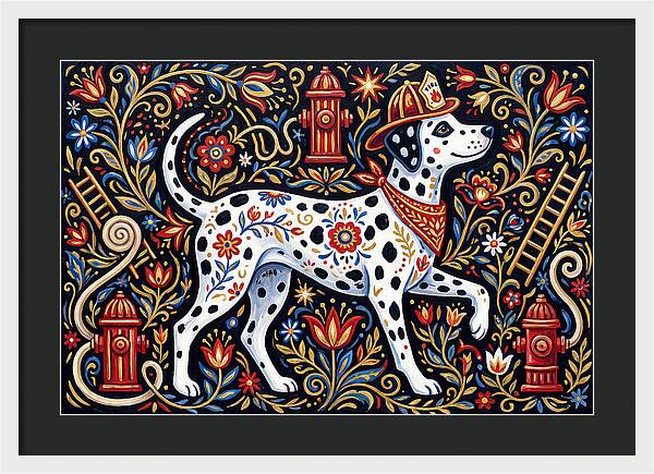 Dalmatian In Floral Splendor