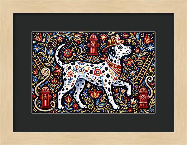 Dalmatian In Floral Splendor