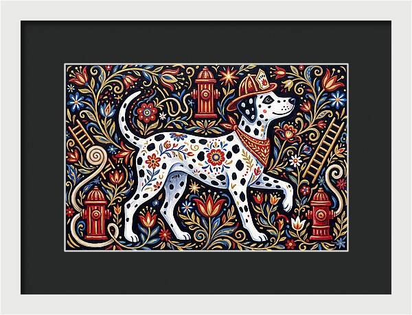 Dalmatian In Floral Splendor