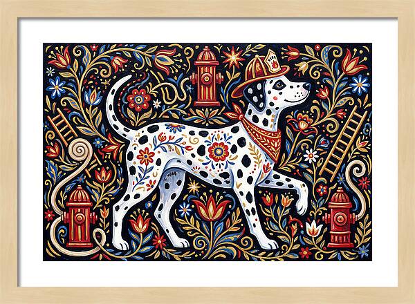 Dalmatian In Floral Splendor