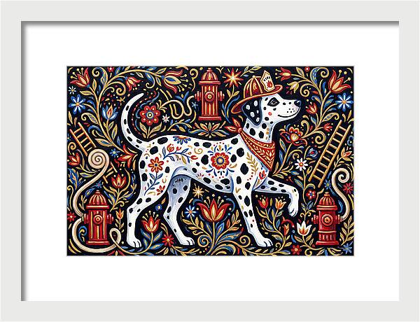 Dalmatian In Floral Splendor