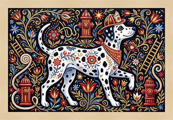 Dalmatian In Floral Splendor