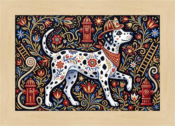 Dalmatian In Floral Splendor
