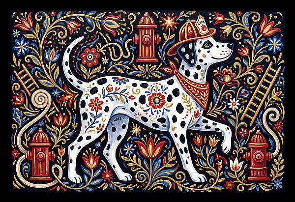 Dalmatian In Floral Splendor