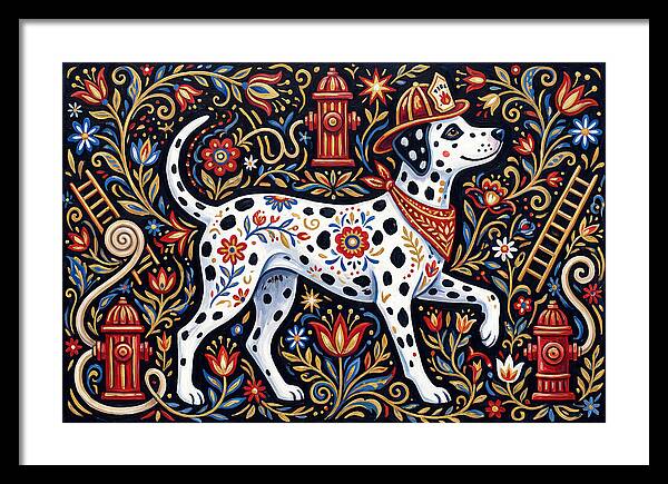Dalmatian In Floral Splendor