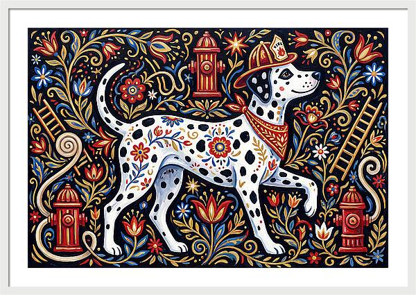 Dalmatian In Floral Splendor