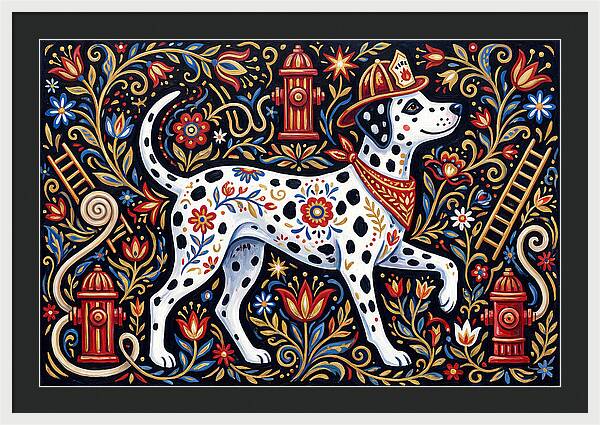 Dalmatian In Floral Splendor