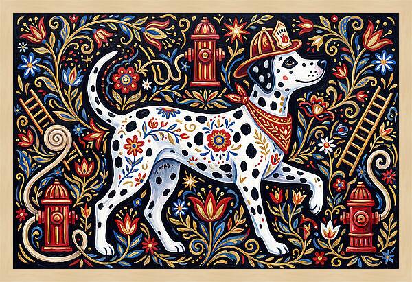 Dalmatian In Floral Splendor