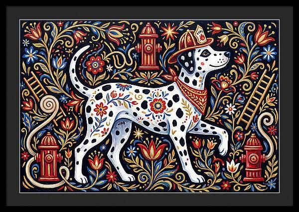 Dalmatian In Floral Splendor