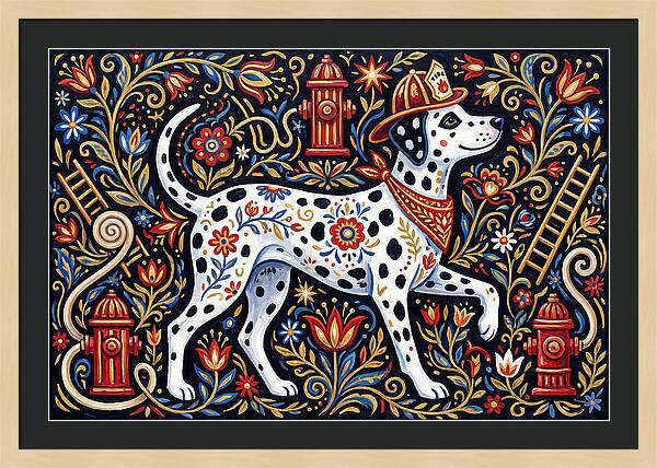 Dalmatian In Floral Splendor