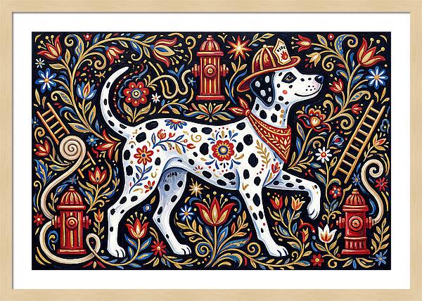 Dalmatian In Floral Splendor