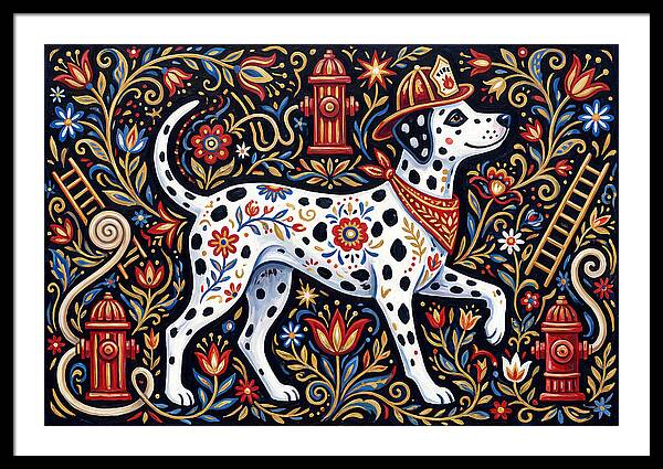 Dalmatian In Floral Splendor
