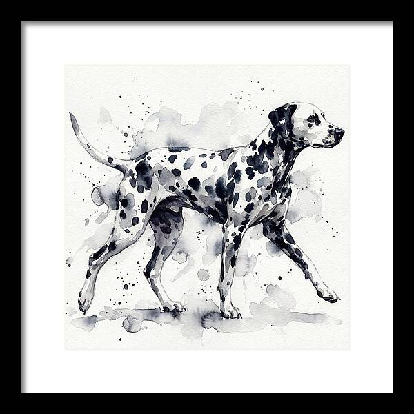 Dalmatian In Watercolor Motion