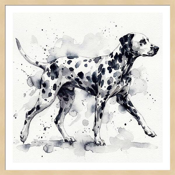 Dalmatian In Watercolor Motion