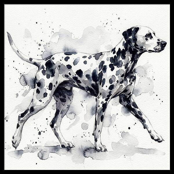 Dalmatian In Watercolor Motion