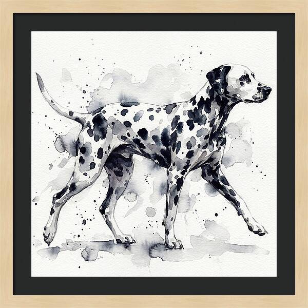 Dalmatian In Watercolor Motion