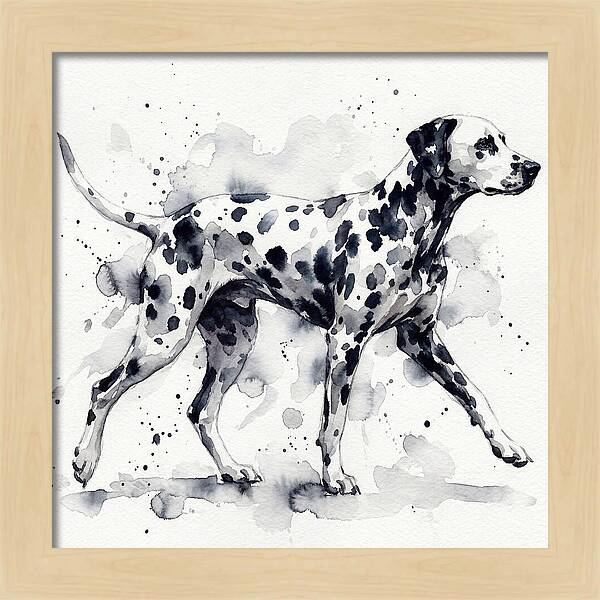 Dalmatian In Watercolor Motion