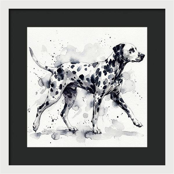 Dalmatian In Watercolor Motion