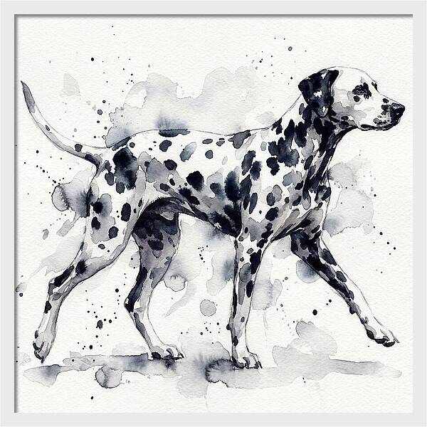 Dalmatian In Watercolor Motion