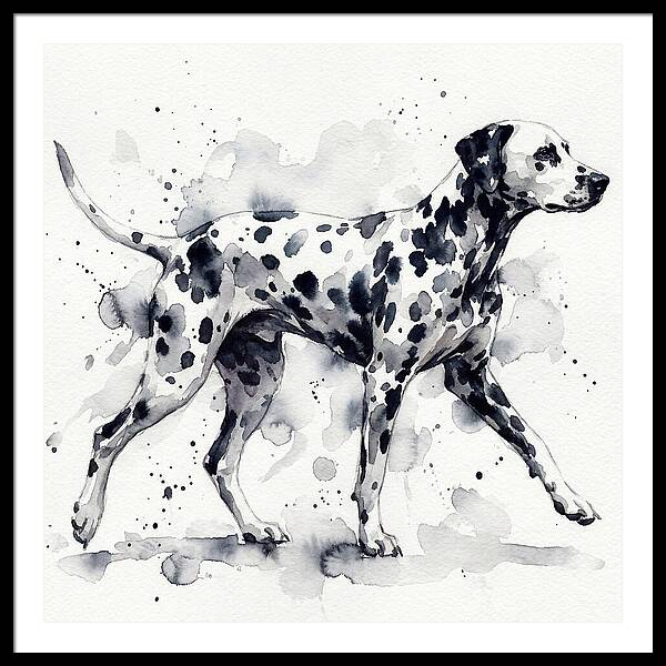 Dalmatian In Watercolor Motion