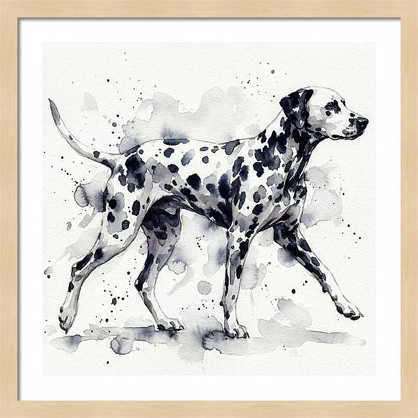 Dalmatian In Watercolor Motion