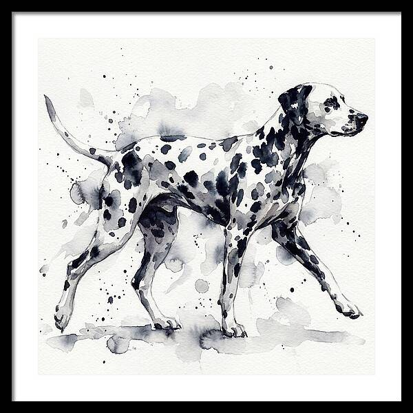 Dalmatian In Watercolor Motion