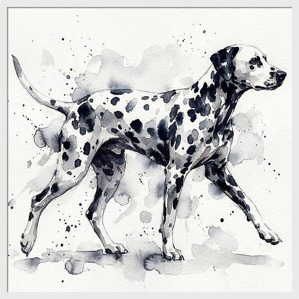 Dalmatian In Watercolor Motion
