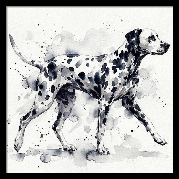 Dalmatian In Watercolor Motion