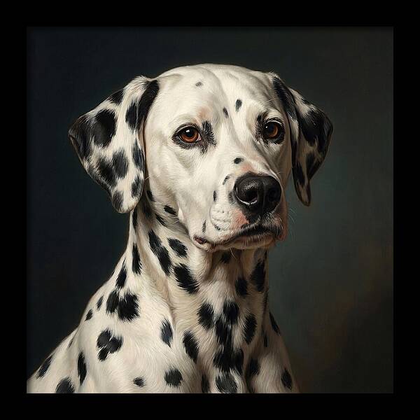 Dalmatian Portrait In Realism