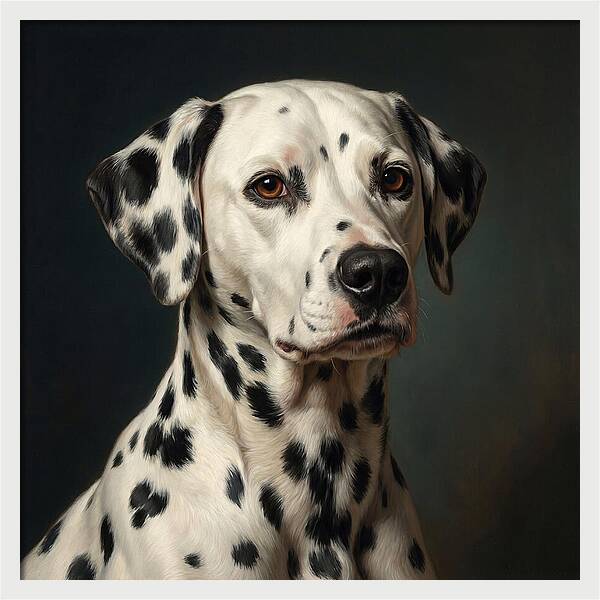 Dalmatian Portrait In Realism