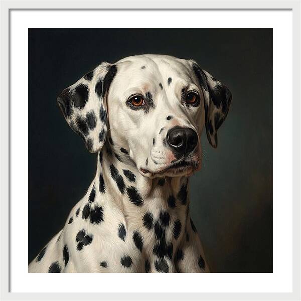 Dalmatian Portrait In Realism