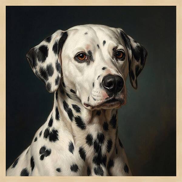 Dalmatian Portrait In Realism