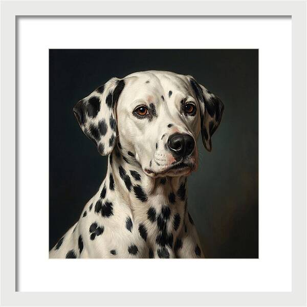 Dalmatian Portrait In Realism