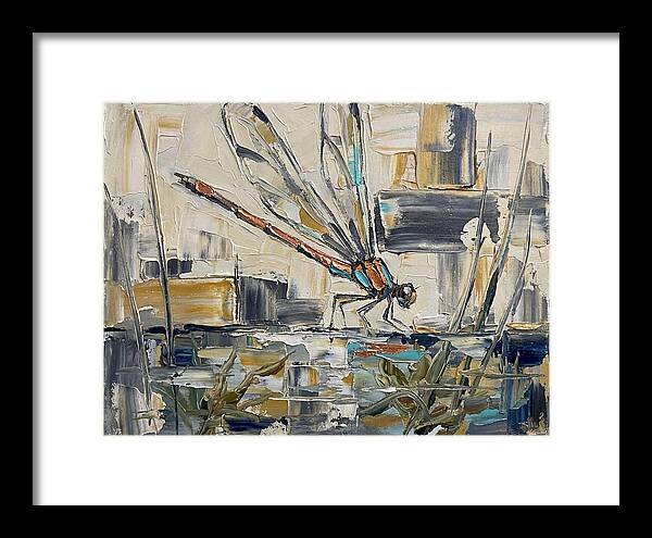Damselfly In Abstract Harmony