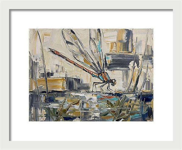Damselfly In Abstract Harmony