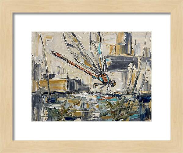 Damselfly In Abstract Harmony