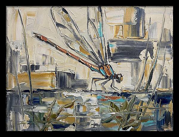 Damselfly In Abstract Harmony