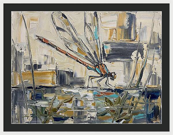 Damselfly In Abstract Harmony