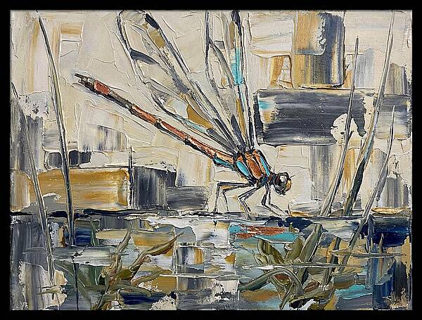 Damselfly In Abstract Harmony
