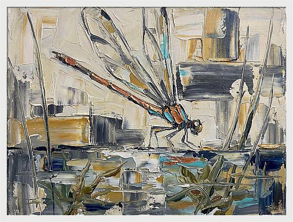 Damselfly In Abstract Harmony