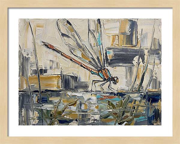 Damselfly In Abstract Harmony