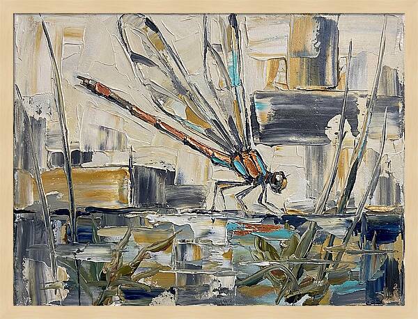 Damselfly In Abstract Harmony