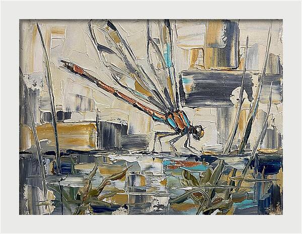 Damselfly In Abstract Harmony